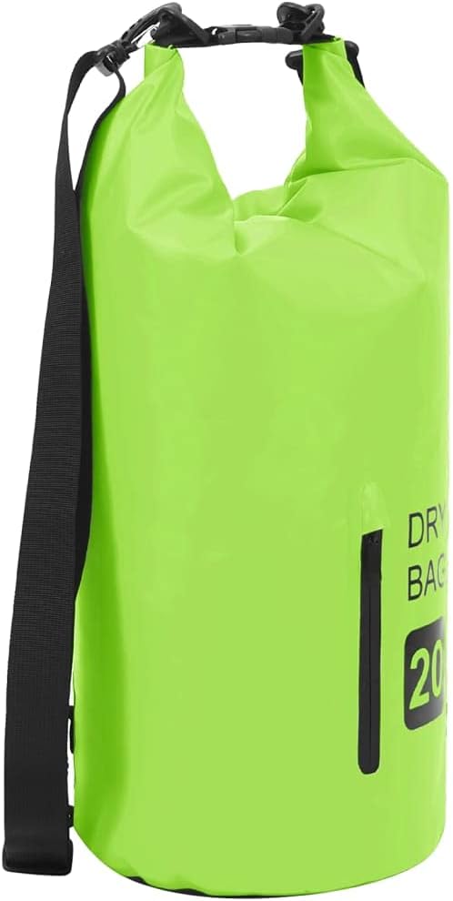 SKM Dry Bag with Zipper Green 5.3 gal PVCGreen (Weight 1.19KG)