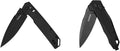 Kershaw Black Iridium Folding Pocket Knife Sleek 3.4 inch D2 Steel Blade &amp Monitor Folding Pocket Knife 3 Inch Black Blade with D2 Steel DuraLock Locking Mechanism Pocketclip