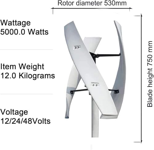 20000W Vertical Axis Wind Turbine Kit for Home - Powerful Grid-Tied Generator with Inverter &amp Controller Efficient Renewable Energy for Sustainable 24V Power Generation