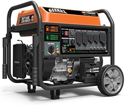 GENMAX Dual Fuel Portable GeneratorGM12000ED Gas or Propane Powered Electric Start-Home Back Up EPA Compliant