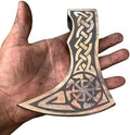 WHS201 Viking Axe Head Custom Hand Forged Viking Axe Real Head Tomahawk Viking Hatchet Beared Camping Axe Blade 5160 HIGH Carbon Steel Blade Viking Gift for Him (Smoked)