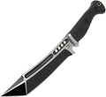M48 Sabotage Tanto Fighter Knife – Black Oxide Coated Stainless Steel Blade Injection Molded TPR Handle Vortec Blade Cover - A New Age of Tanto Knife for the Modern User