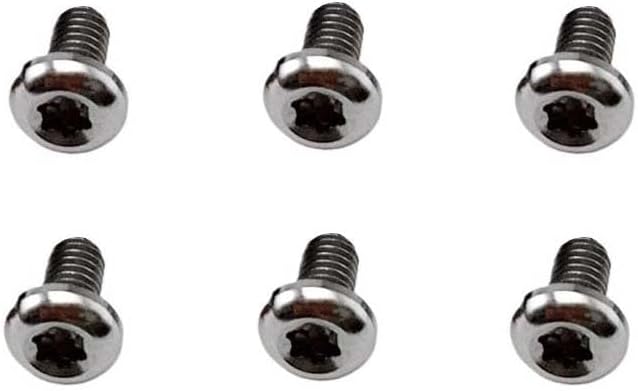 6PCS Titanium T8 Torx Screws with M2.5 Thread Fits for Knife Scales Handle DIY Making Accessory(Silver)