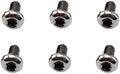 6PCS Titanium T8 Torx Screws with M2.5 Thread Fits for Knife Scales Handle DIY Making Accessory(Silver)