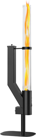 Rayzi 58 Inch Pellet Stove Patio Heater Wood Pellet Heater Pellet Fire Pit for Outdoor - Smokeless Wood Pellet Burning Flame Outside Backyard Bonfire Fireplace for Camping Patio Garden Picnic