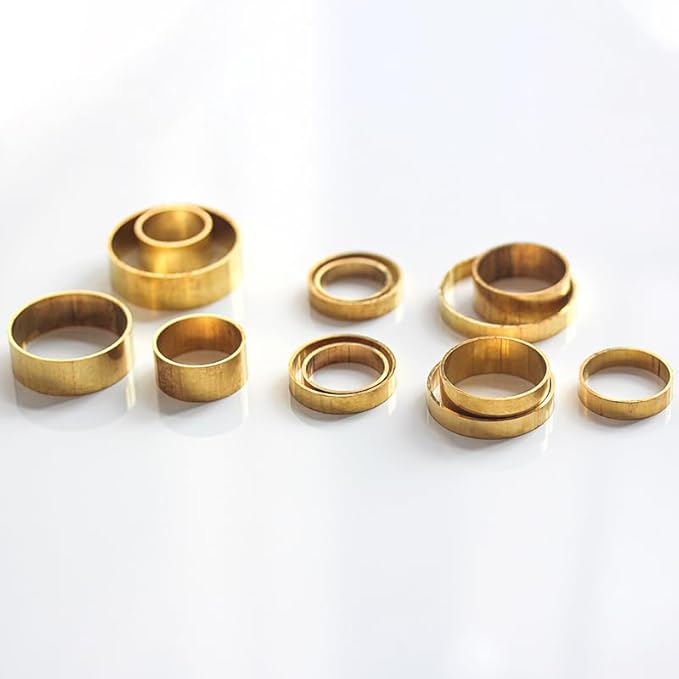 10PCS CNC Brass Ring Replacements Fit for Knife Handle Fastening DIY Making Accessory(XX-Large)