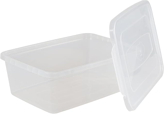4 Pack Clear 6.2L Plastic Storage Bin Dough Proofing Food Safe Storage Container Box with Lids BPA Free