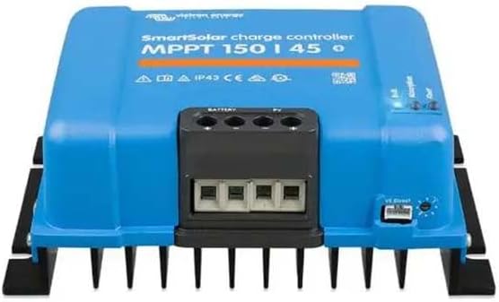 Victron Energy SmartSolar MPPT Solar Charge Controller (Bluetooth) - Charge Controllers for Solar Panels - 150V 45 amp 12/24/36/48-Volt