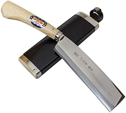 Handmade Hatchet 195mm with Original Case Blade Edge : Shirogami Steel Double Bevel
