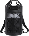 Swimming PVC Pack Dry Bag Backpack for Women Men 10L 20L Waterproof Shoulder Kayak Trekking Drifting Rafting Surfing Boating Bag(Black20L)