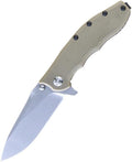 Tactical Survival Hunting Camping Pocket Folding Knife Ball Bearing 59-60HRC Blade G10 Handle knives Outdoor EDC Tool (Khaki)