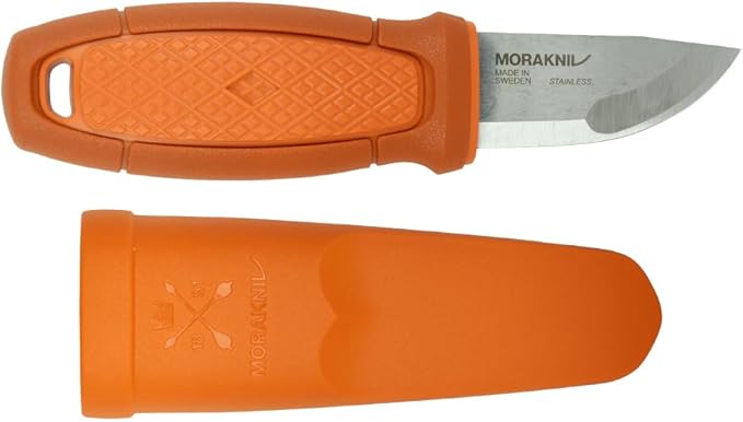 Morakniv Eldris Fixed-Blade Pocket-Sized Knife with Sandvik Stainless Steel Blade and Plastic Sheath 2.2-Inch.