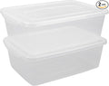 16 Quart Clear Storage Bins Plastic Tubs with Lids for Storage 2-Pack