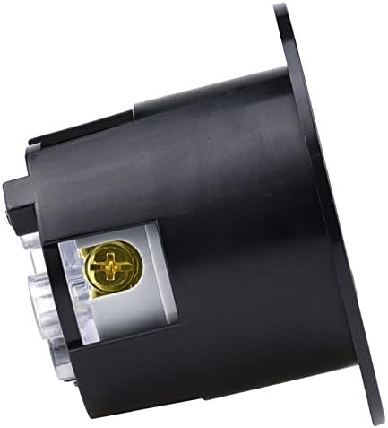 Cllena NEMA L14-30 Flanged Generator Power Inlet/Outlet Receptacle Socket with Cover 30 Amp 125/250V 7500W (Black)
