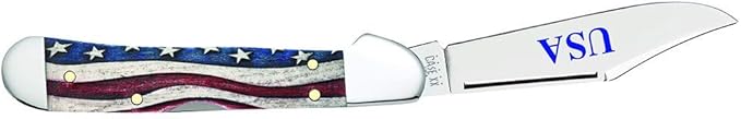 Case WR XX Pocket Knife Patriotic Smooth Natural Bone Mini Copperlock Item #64141 - (61749L SS) - Length Closed: 3 5/8 Inches