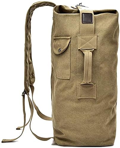 Multifunctional Military Tactical Style Canvas Backpack Outdoor Sports Gym Bag Men Hiking Camping Backpack