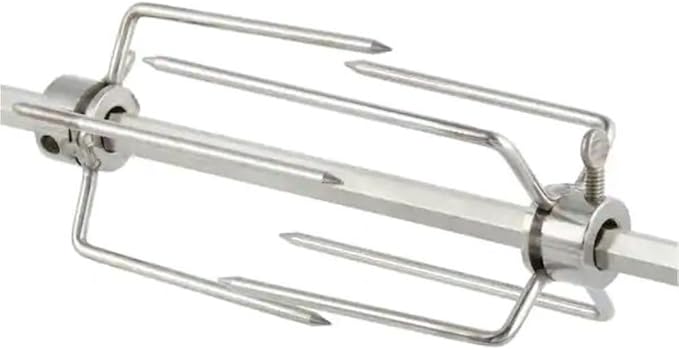 Spire 36 in. Stainless Steel Rotisserie Chicken Grilling Kit with Motor 1/2 in. Rod 4 Forks and Hardware Outdoor Cooking &amp Grills BBQ Grills Fits up to 36 Fireboxes 790-0006B