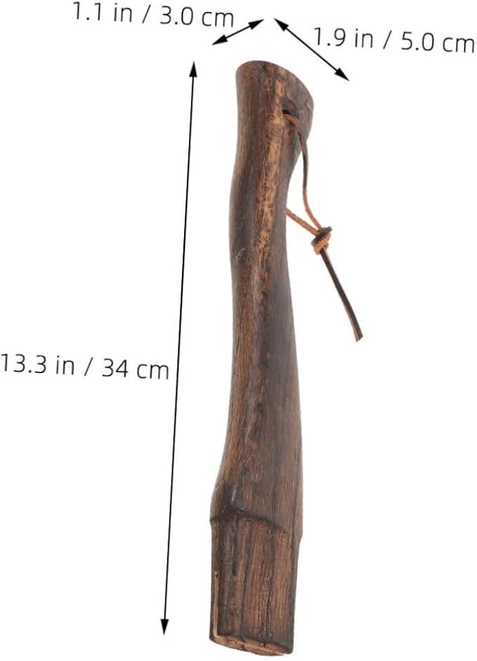 2pcs Ergonomic Wooden Axe Handle Replacement Solid Wood Grip for Mini Axe for Firewood Cutting Gardening Camping and Outdoor Activities
