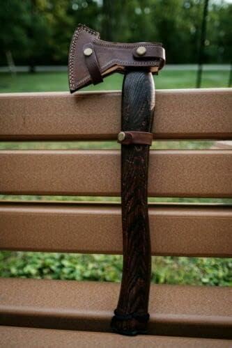 WARIVO Knives Custom Handmade Carbon Steel Viking Axe Bearded Camping Axe for Birthday Gifts