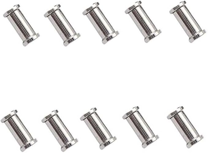 10 Sets CNC Titanium Hex Socket Screw Replacements with M3.5 Thread Fit for Knife Handle DIY Making Accessory(Silver)