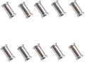 10 Sets CNC Titanium Hex Socket Screw Replacements with M3.5 Thread Fit for Knife Handle DIY Making Accessory(Silver)