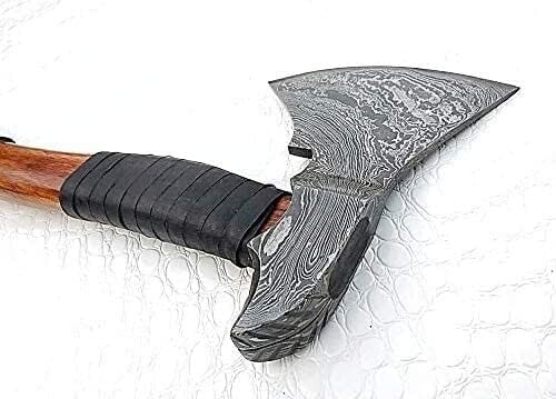 Viking Axe Custom Handmade Stainless Steel Axe Gorgeous Solid Rose Wood Handle