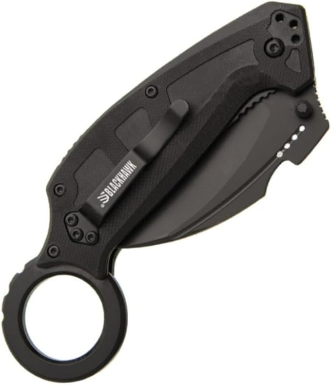 Bear &amp Son Cutlery BH15G3201BK Garra Iii Black Karambit Sideliner