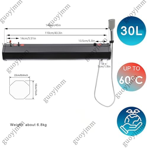 18L/30L Pressurized Water Tank for Camping Shower Off-Road Shower Roof Rack Shower Overlanding Water Storage Vehicle Water Supply Outdoor Activities &amp Adventures