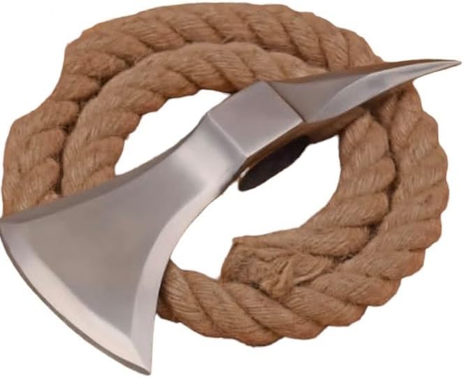Viking Axe Blade Forged Camping Axe High Carbon Steel EN 45 Sharp Blade Viking Bearded Nordic Handmade Camping Axe Hatchet-Norse Axe Tomahawk Vikings Bearded A11 Axe AZHAN STEEL CRAFT