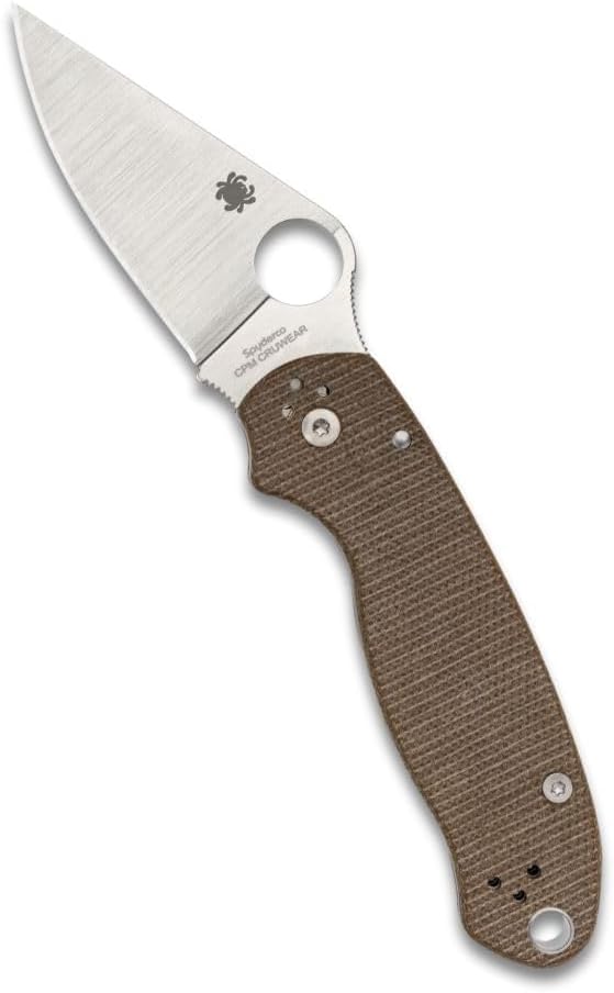 Spyderco Para 3 Lightweight Signature Knife with 2.58 Stainless Steel Blade and Durable FRN Handle - PlainEdge - C223