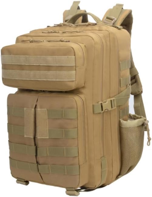 Tactical Backpack Military Molle Hiking 45L Outdoor Bag Sports Bag Field Tactical Khaki