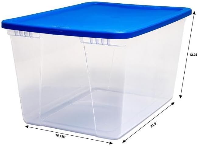 56Qt Clear Storage Tote