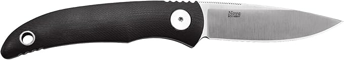 TONIFE Nova 2.68'' Blade Mini Neck Knife Full Tang Fixed Blade Knife with Kydex Sheath and Adjustable Paracord Lanyard for Camping Outdoor Survival Tool (Black+Satin)
