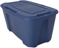 Stack &amp Nest Storage Tote W/Lid 49 gal 38-1/8 in L x 24 in W x 18-1/2 in H Blue Polypropylene - 1 Each