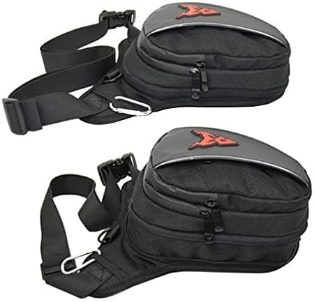 Hebetag Oxford Waist Pack Motorcycle Drop Leg Bag for Men Women Thigh Waist Bum Hip Fanny Belt Bag Cell/Mobile Phone Purse Pouch Outdoor Travel Hiking Cycling Tactical Outdoor Sports Daypack