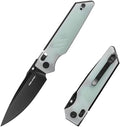 REALSTEEL SACRA Pro Pocket KnifeFolding KnifeCrossbar Lock3.31 Böhler K110 Steel BladeGlow-in-the-dark Thumb Stud Nail NickG10 Handle2.75ozClipEDC Outdoor IndoorGifts for Men Women Camping H
