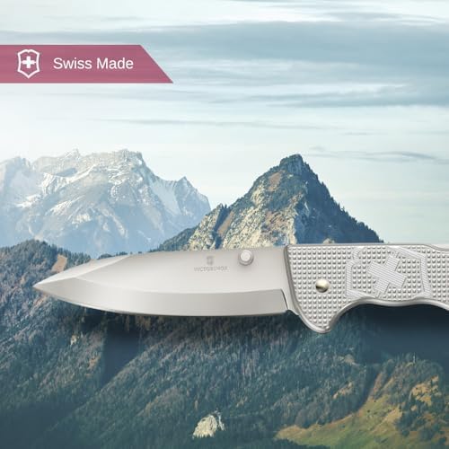 Victorinox Evoke Swiss Army Knife Featuring a Foldable Blade with Thumb Stud and Lockback Mechanism
