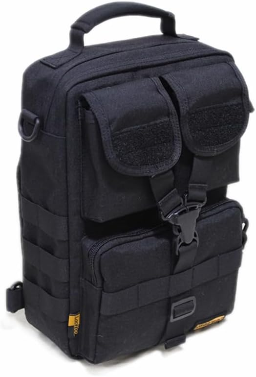 Looyoo/A99 Multifunctional Shoulder Backpack Military Tactical backpack Handbag 1050D Nylon Fabric (Black)