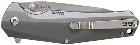 Schrade SCH306 8.1in High Carbon Stainless Steel Folding Knife with 3.5in Clip Point Blade and Aluminum Handle for Outdoor Survival Camping and EDC
