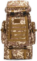 Tactical Backpack Military Molle Hiking 80L Camouflage Mountaineering Bag Tactical Desert Camouflage