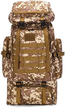 Tactical Backpack Military Molle Hiking 80L Camouflage Mountaineering Bag Tactical Desert Camouflage