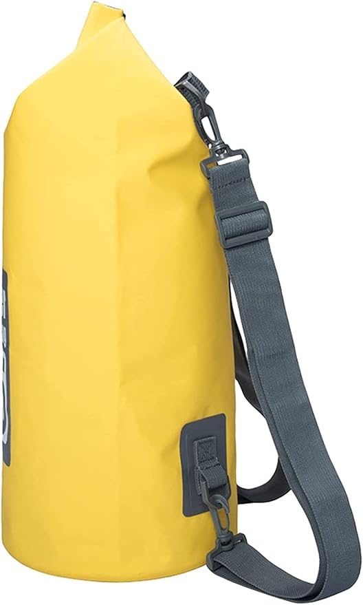 Waterproof Dry Bag Floating Waterproof Dry Bag Roll Top Dry Compression Sack with Adjustable Shoulder Straps (Color : Yellow)