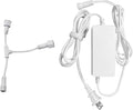 ASAHOM Power Injection T-Connector with S1070 Power Supply for ASAHOM S1070 RGBCW Permanent Outdoor Lights (White)
