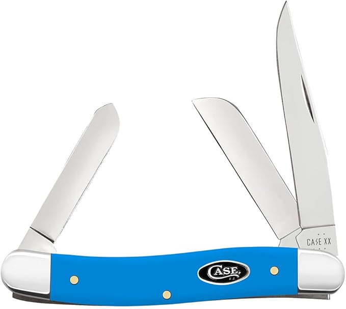 Case XX Pocket Knife MEDIUM STOCKMAN - SMOOTH LIGHT BLUE SYNTHETIC Item #68906-4318 SS - Length Closed: 3 5/8Inches
