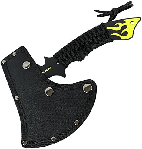 HUNT-DOWN 11 Dragon Fire Axe Hunting Camping Survival Steel Hatchet with Sheath