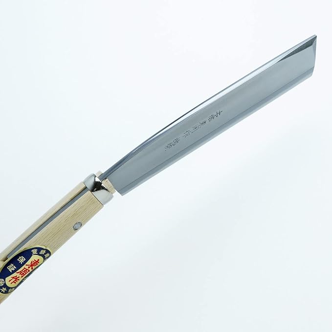 AZUMASYUSAKU Handmade Polished Hatchet 210mm with Original Case Blade Edge : Shirogami Steel Double Bevel