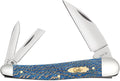 Case Knives Smooth Blue Sycamore Wood Seahorse Whittler Knife