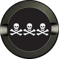 Metal Zyn Container and Holder - Triple Jolly Roger Pirate Flags