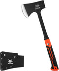 17 Hatchet Camping Axe High Carbon Steel &amp Non-Slip Shock-Absorbing Grip with Nylon Sheath