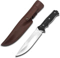 12 Fixed Blade Knife with Leather Sheath G10 Tactical Hunting Knives